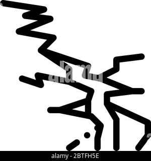 Erdschluss Erdbeben Symbol Vektor-Illustration Stock Vektor