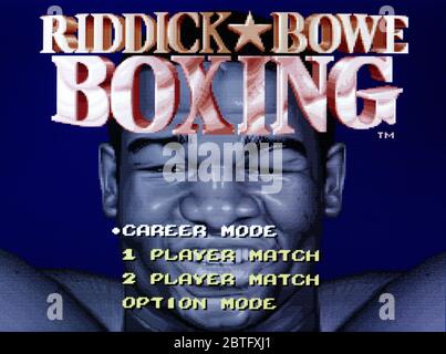 Riddick Bowe Boxing - SNES Super Nintendo - nur zur redaktionellen Verwendung Stockfoto