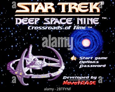 Star Trek Deep Space Nine Crossroads of Time - SNES Super Nintendo - nur zur redaktionellen Verwendung Stockfoto