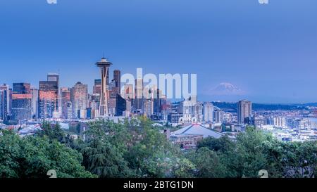 Blick auf Seattle vom Kerry Park Stockfoto