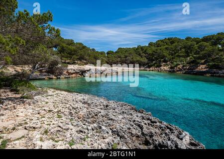 SA Barca Trencada, Santanyí Gemeindegebiet, Mallorca, Balearen, Spanien. Stockfoto