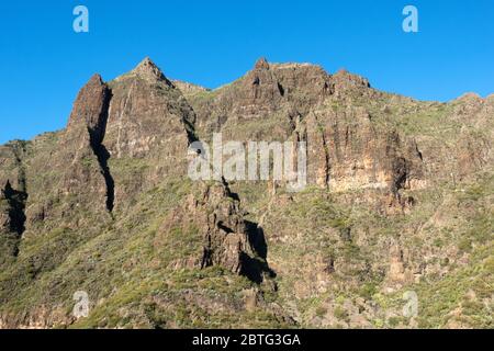 Blick auf die Teno Berge ( Macizo de Teno) vom Aussichtspunkt Mirador Masca, Teneriffa, Spanien Stockfoto