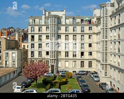 Wohnblock, Le Havre, Normandie, Frankreich, Arch. A.PERRET Stockfoto