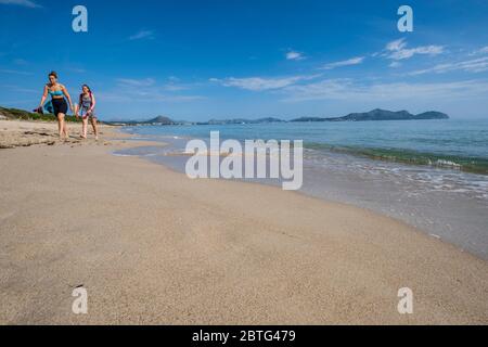 Es Comú, Àrea Natural d'Especial Interès, im Naturpark von s'Albufera, Muro, bahía de Alcúdia, Mallorca, Balearen, Spanien. Stockfoto