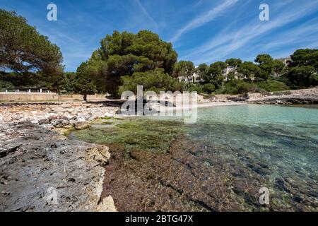 Calo de Sa Torre, Portopetro, - Club Mediterranée -, Santanyí Stadtgebiet, Mallorca, Balearen, Spanien. Stockfoto