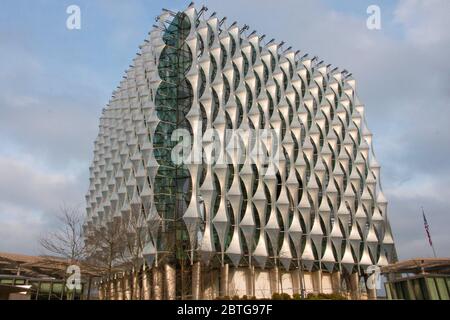 Die Botschaft der Vereinigten Staaten von Amerika in London. Neue US-amerikanische Botschaft in Nine Elms, London Borough of Wandsworth London Stockfoto