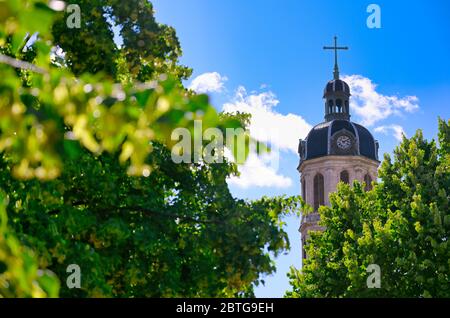 Der Glockenturm des Charity Hospital von Lyon im Zentrum von Lyon, Frankreich. Stockfoto