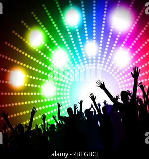 Hände in der Luft angehoben - Party-Konzept Stockfoto