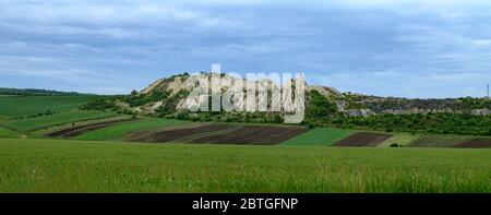 Kalksteinbruch in Moldawien, Osteuropa Stockfoto