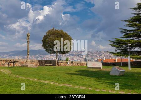 Fortaleza De San Sebastian in den Bergen von Castro, Vigo, Pontevedra, Galicien, Spanien Stockfoto