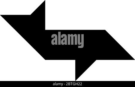 Dieses Tangram stellt Delphin, Tangrams gibt den Studenten die Möglichkeit, eine manipulative Set zu verwenden, um Verständnis von geometrischen Ideen und de zu konstruieren Stock Vektor