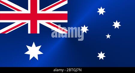 Australische Flagge. Metallstruktur. 3D-Rendering Stockfoto