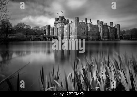 Blick auf das Schloss Herstmonceux in Großbritannien Stockfoto