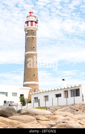Cabo Polonio, Rocha / Uruguay; 30. Dezember 2018: Wunderschöner Leuchtturm, uruguayisches Nationaldenkmal Stockfoto