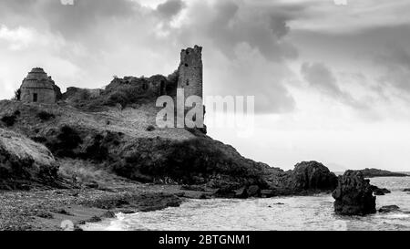 Dunure Castle auf der Ayrshire Küste Stockfoto