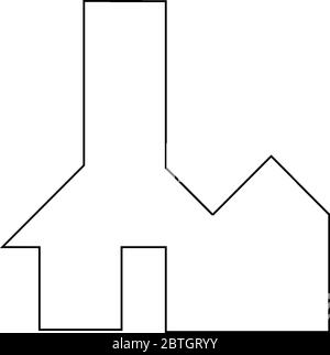 Dieses Tangram stellt großes Haus, Tangrams gibt Studenten die Möglichkeit, eine manipulative Menge zu verwenden, um Verständnis von geometrischen Ideen zu konstruieren und Stock Vektor
