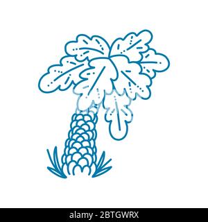 Palm Tree Vektorgrafik für Drucke und Designs. Umrissform Stock Vektor