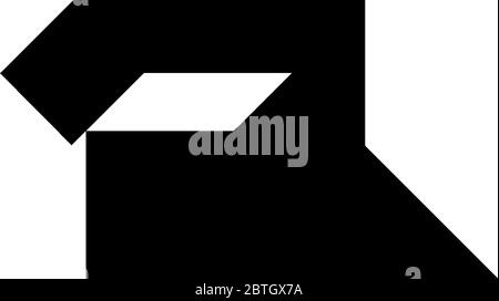 Dieses Tangram repräsentiert Eisen, Tangrams gibt den Studenten die Möglichkeit, ein manipulatives Set zu verwenden, um Verständnis von geometrischen Ideen zu konstruieren und zu entwickeln Stock Vektor