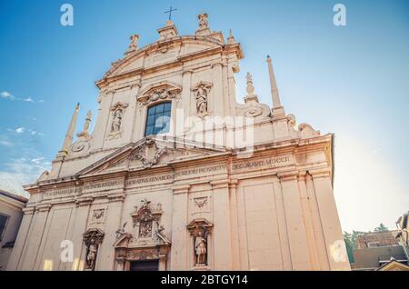 Chiesa Santi Faustino e Giovita San Faustino Maggiore römisch-katholische Kirche Gebäude im Barockstil, Brescia Stadtzentrum, italienische Kirchen, Lombardei, Norditalien Stockfoto