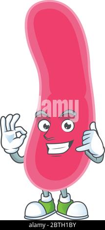 Cartoon-Bild von fusobacteria machen einen Anruf Geste Stock Vektor