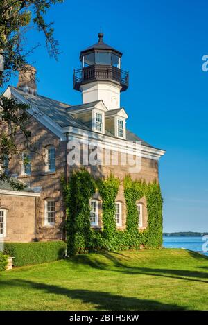 Morgan Point Lighthouse in Connecticut, Stockfoto