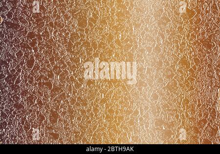 Verzweifelte Overlay-Textur aus goldenen Steinen, Felsen, Kieselsteinen, Makadam. Grunge Hintergrund. Abstrakte Halbton-Vektor-Illustration Stock Vektor