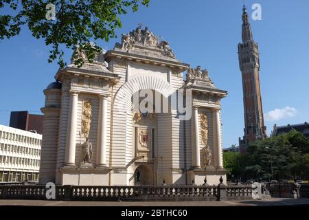 Porte de Paris, Lille, Frankreich Stockfoto