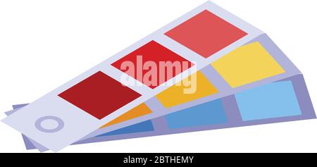 Farbe Sticks Symbol, isometrische Stil Stock Vektor