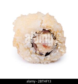 Ein Sushi mit Sesam isoliert auf weißem Hintergrund Stockfoto