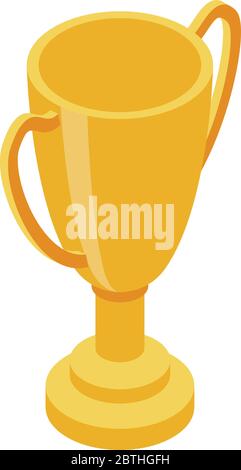 Gold Quest Cup Icon, isometrischer Stil Stock Vektor