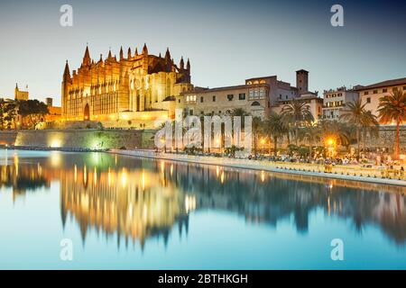 Kathedrale La Seu, Palma, Baleares, Spanien Stockfoto