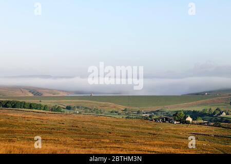 Balderhead Reservoir von Goldsborough aus gesehen auf dem Pennine Way, Teesdale, County Durham, Großbritannien Stockfoto