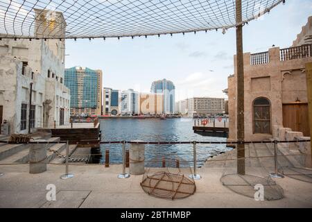 Al Seef historisches Viertel in Dubai, Vereinigte Arabische Emirate Stockfoto