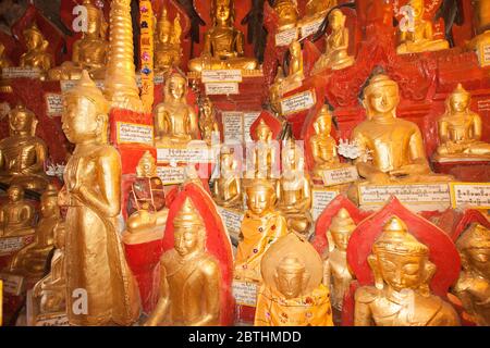 Shwe Oo Min Pagode, Pindaya Dorf, Staat Shan, Myanmar, Asien Stockfoto