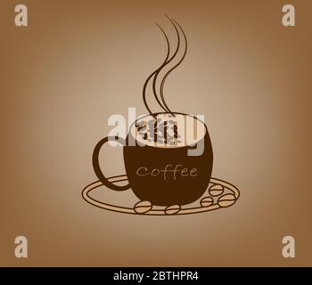 Kaffee Café Getränk Konzept Design Stock Vektor