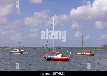 Boote vor Maasholm, Ostsee Fiord Schlei, Schleswig-Holstein, Deutschland Stockfoto