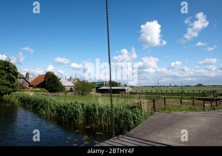 HOLLÄNDISCHES LANDHAUS AUSSEN INNEN Stockfoto