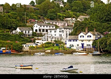 Bodinnick am Fluss Fowey in Cornwall Stockfoto