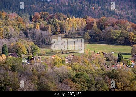 Frankreich, Haute-Savoie (74), Alpen, Plateau de Joulx Stockfoto