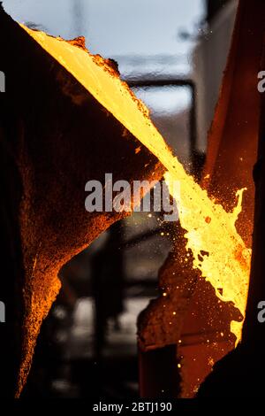 Stahl Scunthorpe - Schweres Ende - Stahlproduktion Stockfoto