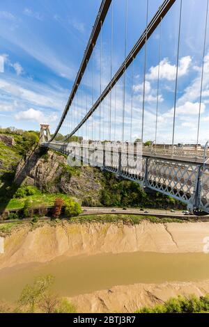 Die Clifton Suspension Bridge über die Avon Gorge, Bristol, England Stockfoto