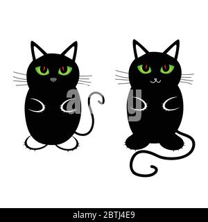 Lustige und süße Katze Vektor Illustration Stock Vektor