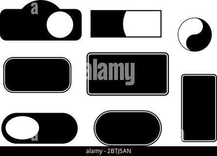 Satz von leeren Etiketten, Etiketten und Aufkleber Stock Vektor