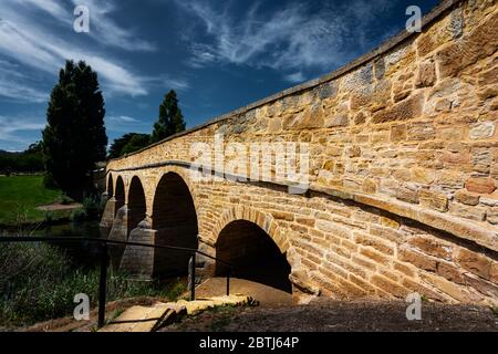 Berühmte historische Richmond Bridge in der Nähe von Hobart. Stockfoto