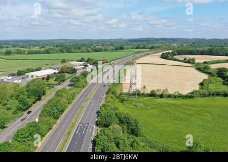 A/23 nach Brighton führt keine Autos, die wegen Covid19 in England auf Urlaub fahren Stockfoto