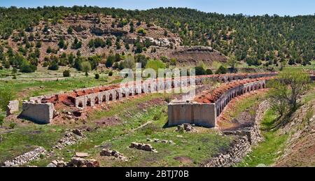 Ruinen von Koksofen an der Cokedale National Historic Site, Scenic Highway of Legends, Cokedale, Colorado, USA Stockfoto