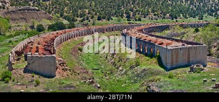 Ruinen von Koksofen an der Cokedale National Historic Site, Scenic Highway of Legends, Cokedale, Colorado, USA Stockfoto