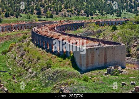 Ruinen von Koksofen an der Cokedale National Historic Site, Scenic Highway of Legends, Cokedale, Colorado, USA Stockfoto