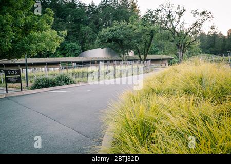 Montagu Wines, Montagu Wines ist ein Boutique-Weingut, das sich der Präsentation von Weinen aus einigen der besten Weinberge im Napa Valley und Sonoma widmet. Stockfoto