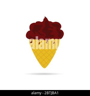 Eis Schokolade Farbe Vektor Illustration Stock Vektor